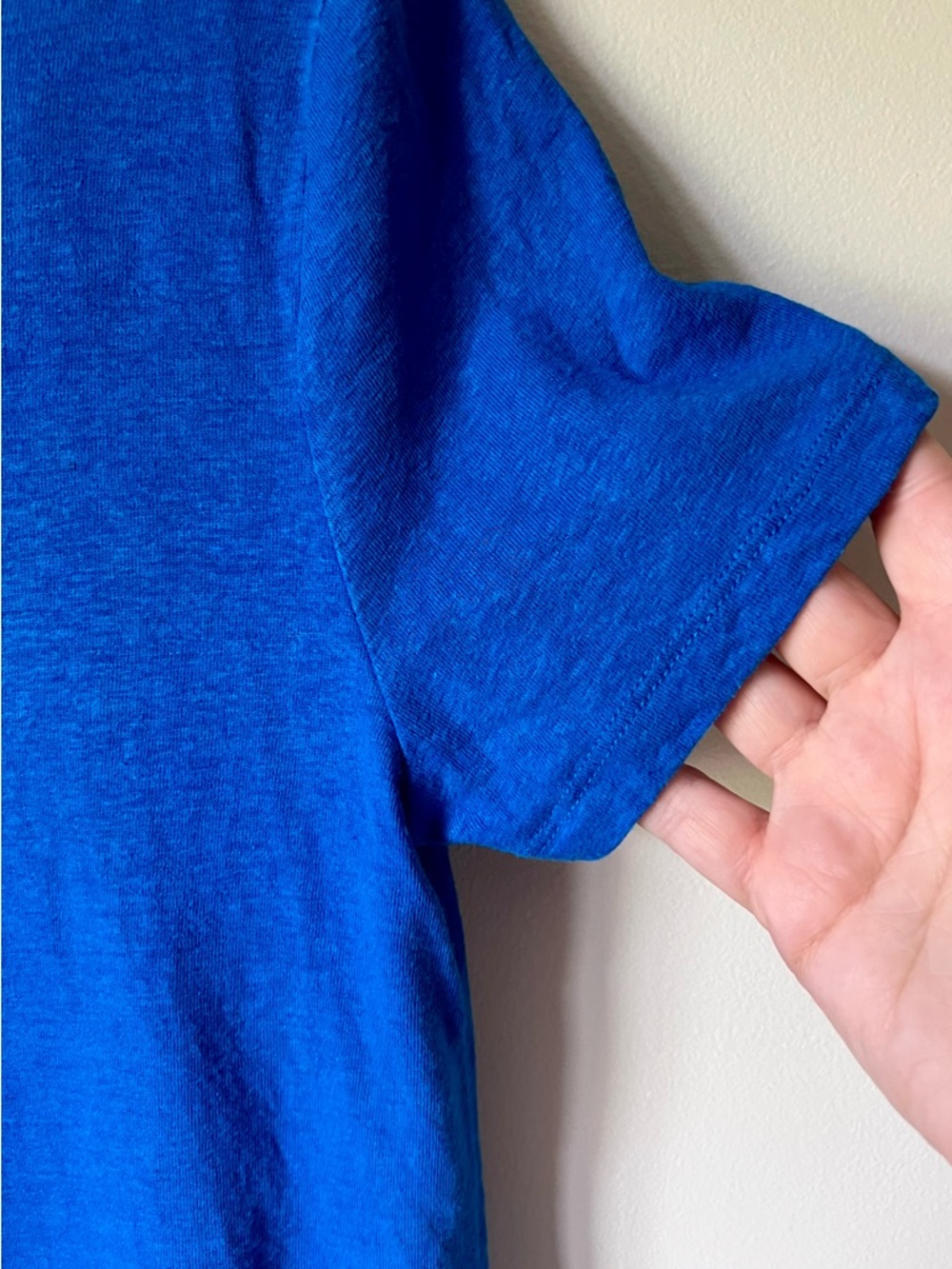 Lauren Ralph Lauren Daharlyn Twist Front Linen Blend Logo Tee Colby Blue Size L - Picture 5 of 9